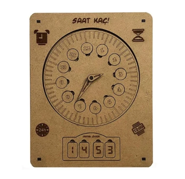 Moon Beavers Ahşap Saat Kaç Eğitime Yardımcı Oyuncak