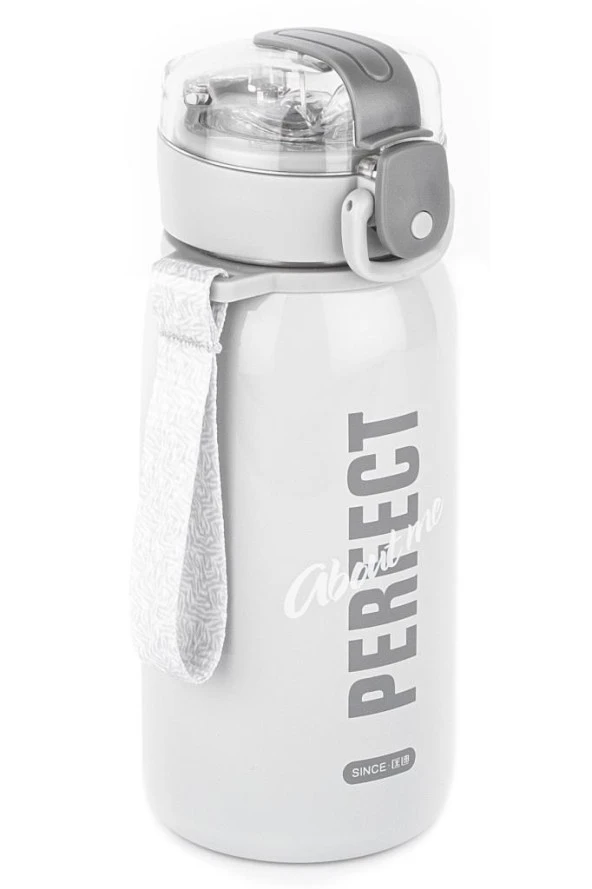 Tantitoni OKADI GRİ PERFECT YAZILI PİPETLİ PASLANMAZ ÇELİK TERMOS 420ML