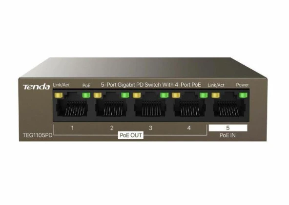 Tenda TEG1105PD 5 Port 10/100/1000 PoE Switch