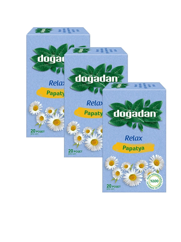 PAPATYA BİTKİ ÇAYI 20 POŞET, 3 ADET