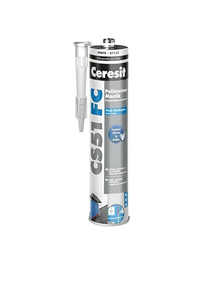 CERESIT CS51 FC PU MASTİK KARTUŞ BEYAZ 280 ML - 1