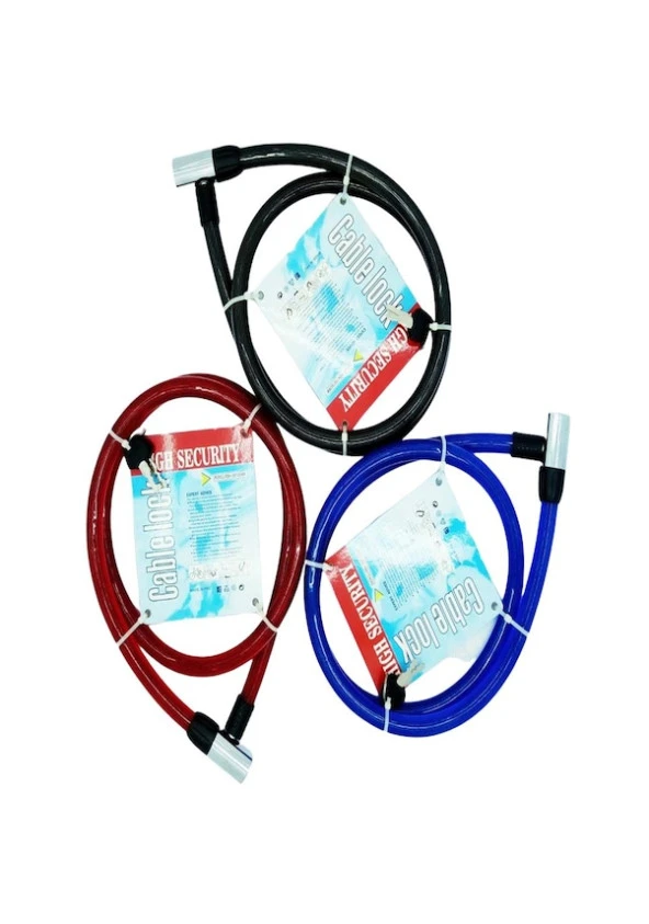 BİSİKLET MOTORSIKLET HALAT KİLİT 18MM KALINLIK -150CM UZUNLUK demir baş