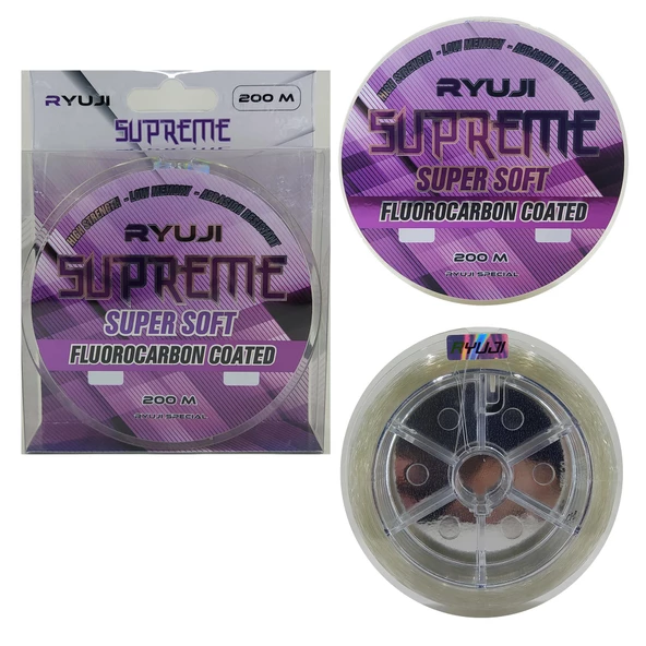 RYUJI Supreme Super Soft 200m Yeşil Hayalet Misina Fluorocarbon Coated - 5