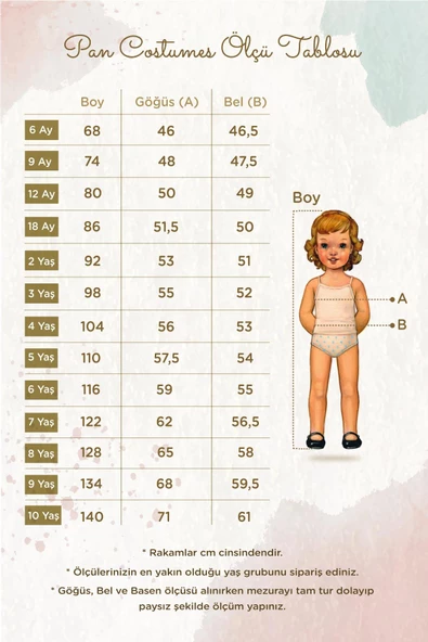 Pan Costume Elf Kız Çocuk Yılbaşı Kostümü Kırmızı - 4