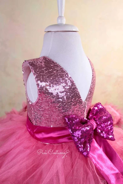 Pembe Pofuduk Elbise - 7