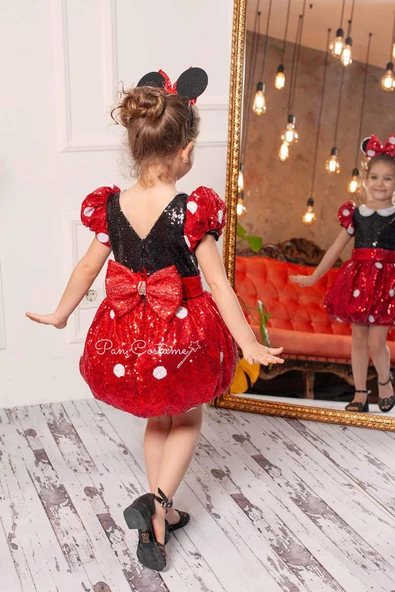 Kokoş Minnie Mouse Kız Çocuk Elbise - 3