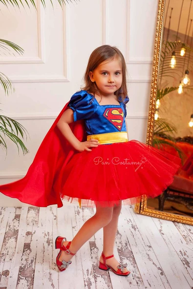 Super Hero Dc Girl Kostümü Kırmızı - 2