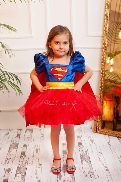 Super Hero Dc Girl Kostümü Kırmızı