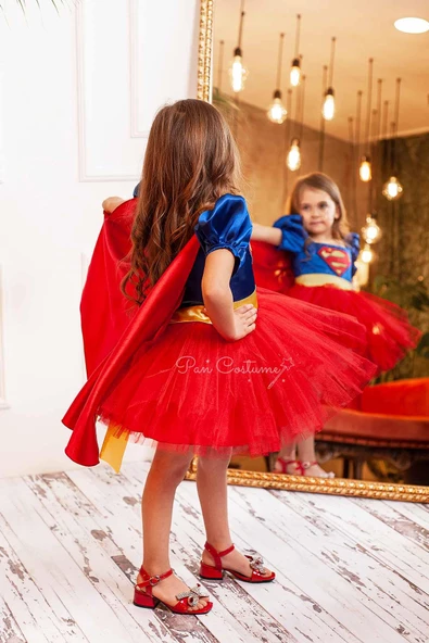 Super Hero Dc Girl Kostümü Kırmızı - 3