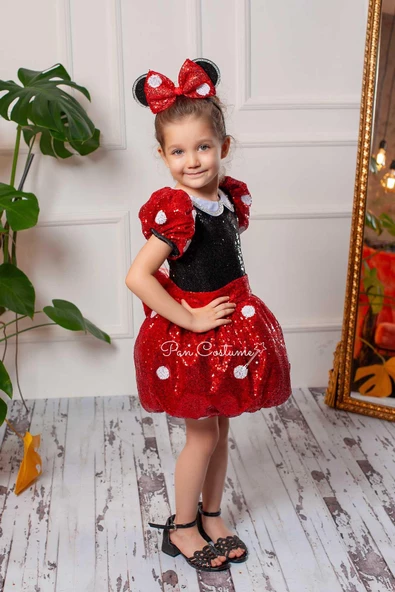 Kokoş Minnie Mouse Kız Çocuk Elbise - 2
