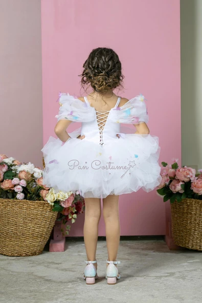 Sindirella Kostümü Kelebek Mini Beyaz - 3