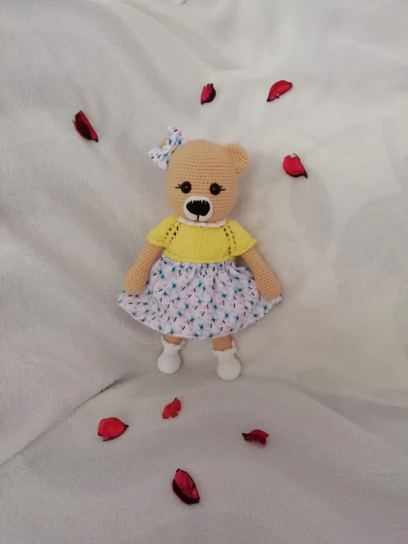Amaour Ayıcık Amigurumi Organik Oyuncak - 1