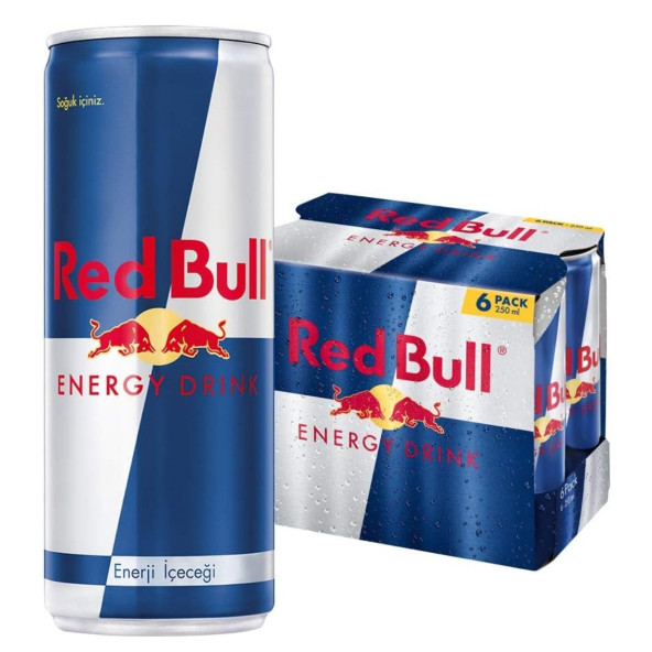 Red Bull Enerji İçeçeği 250 ml x 6'lı Paket - 1