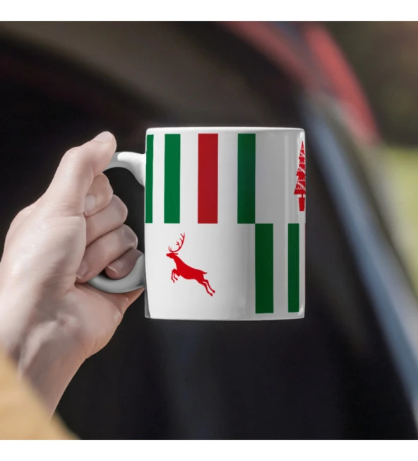 Yılbaşı İkonları Temalı Kupa Bardak HK3767 - Resim 2