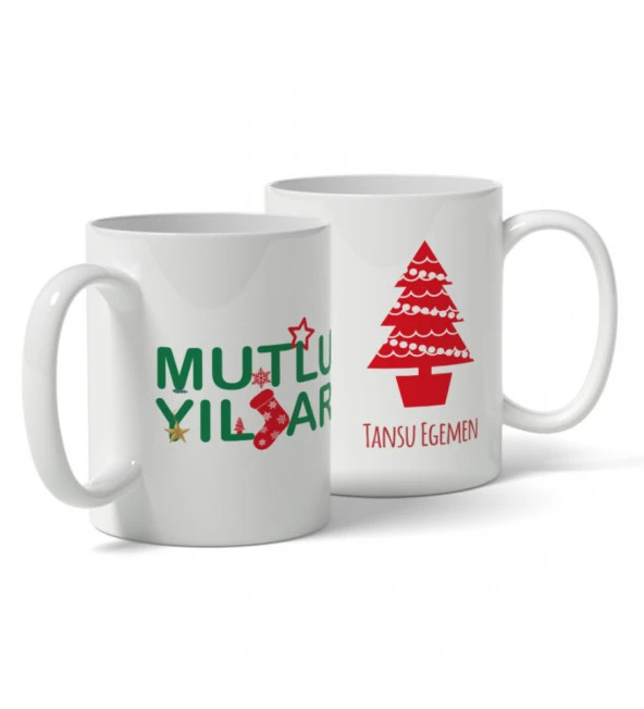 Kişiye Özel 2024 Mutlu Yıllar İsme Özel Baskılı Kupa Bardak HK3765 - 4