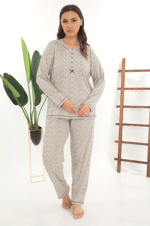 Etoile Pamuklu Büyük Beden Kadın Pijama Takımı