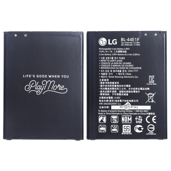 Lg V20 Pil Batarya Bl-44E1F Lg Stylus 3