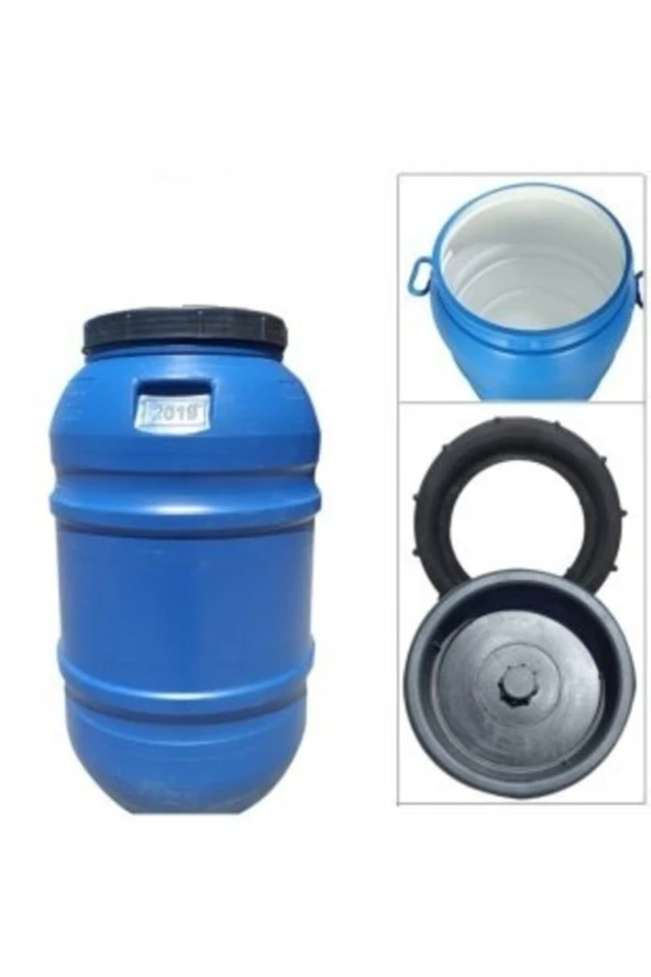 220 Litre Varil Fıçı Mavi Yağ Turşu Şarap Varili Bidonu Tarım Bakanlığı Onaylı Samsan Plastik - Resim 2