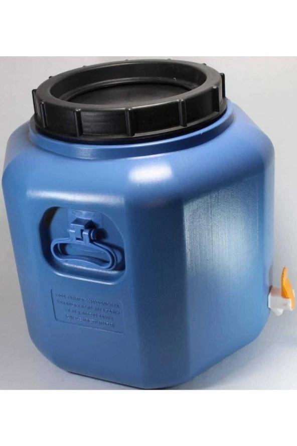 Musluk 50 Lt Litre Varil Içi Beyaz Plastik Köşeli Yağ Turşu Bidon - 2