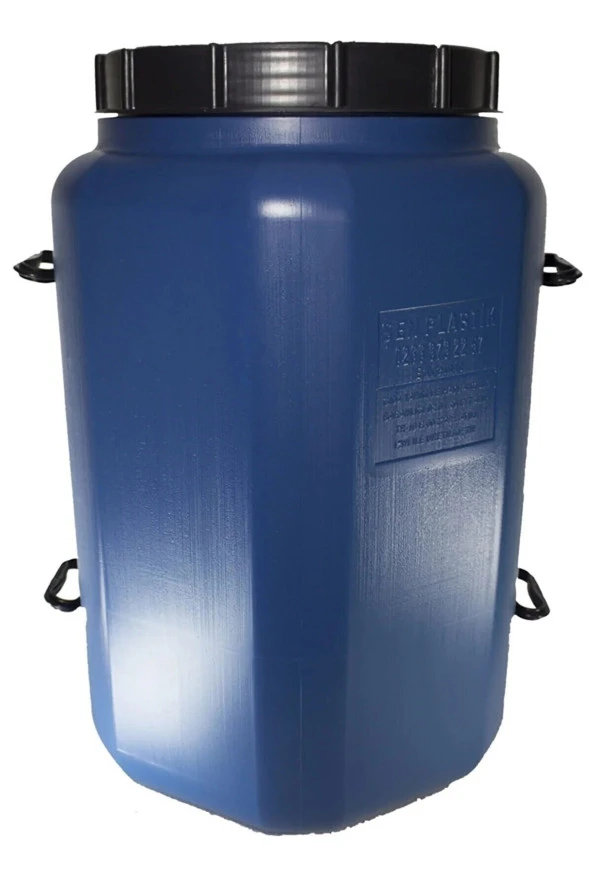 Içi Beyaz Köşeli 80 Litre Plastik Zeytinyağı Turşu Bidonu