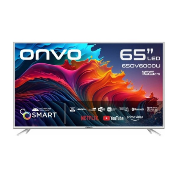 Onvo 65OV6000U 65'' 164 Ekran Uydu Alıcılı Ultra HD Android Smart LED TV