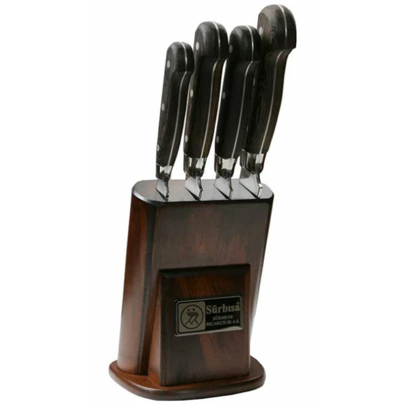 Sürmene Mutfak Bıçağı NO:61502-YM Ahşap Saplı Set