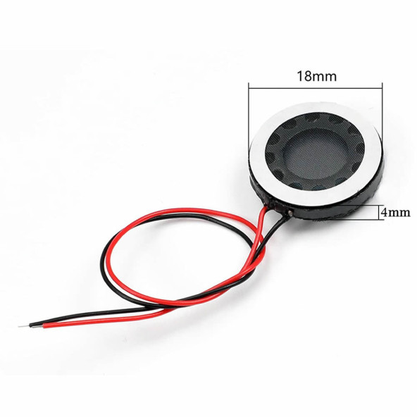 Hoparlör 1W 8ohm 18mm Yuvarlak 8cm Kablolu  Mini 1.8cm Speaker Ses Müzik Amfi Ürün Müze Otomobil Telefon Sesli - 2