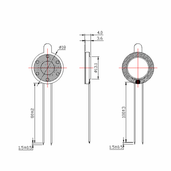 Hoparlör 1W 8ohm 18mm Yuvarlak 8cm Kablolu  Mini 1.8cm Speaker Ses Müzik Amfi Ürün Müze Otomobil Telefon Sesli - 8