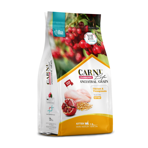 CARNI LIFE CRANBERRY ANCESTRAL GRAIN KEDİ TAVUK & NAR KITTEN 5 KG