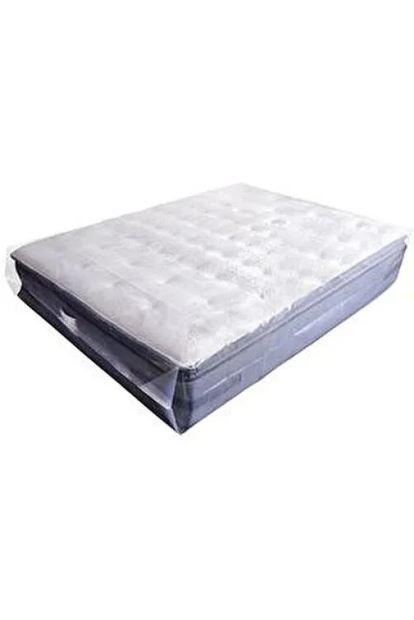 Vakumsuz Şeffaf Çift Kişilik Yatak Baza Saklama Taşıma Kılıfı Poşeti Torbası - 200x250 Cm. - 10 Adet - Resim 3