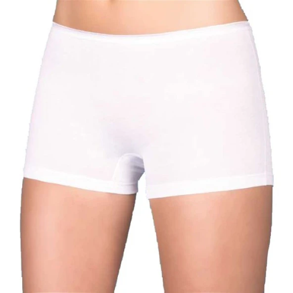 Berrak 2100 Kadın Boxer Short Beyaz Renkli 3'Lü Paket