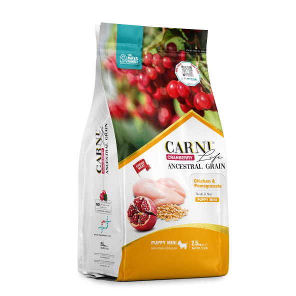 CARNI LIFE CRANBERRY ANCESTRAL GRAIN KÖPEK TAVUK & NAR PUPPY MINI 2.5 KG