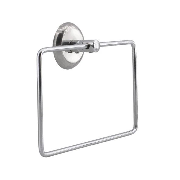 Krom Renk Vidalı Kare Havluluk Lavabo Banyo Mutfak Aparat Standı Bez Havlu Askısı Paslanmaz Metal - Resim 3