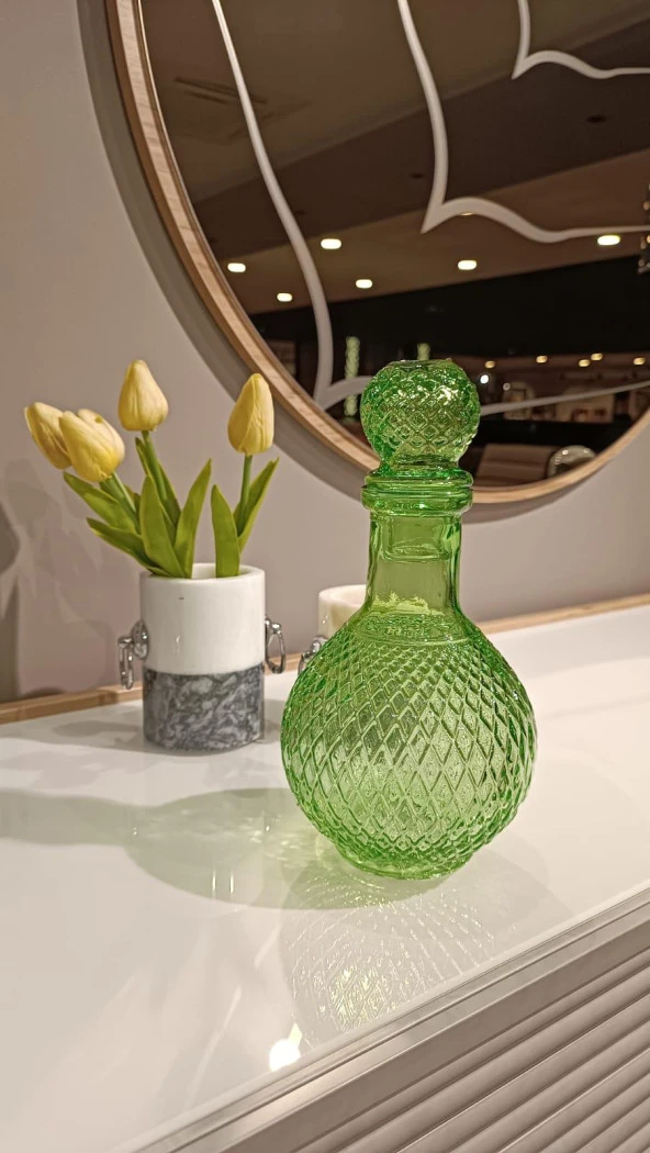Selim Fusion Yuvarlak Dekoratif Şişe Yeşil 230YSL15CM