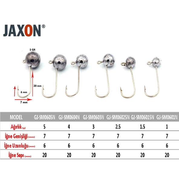 GJ-SM0605N Jaxon Sumato Lrf Jighead 5 gr