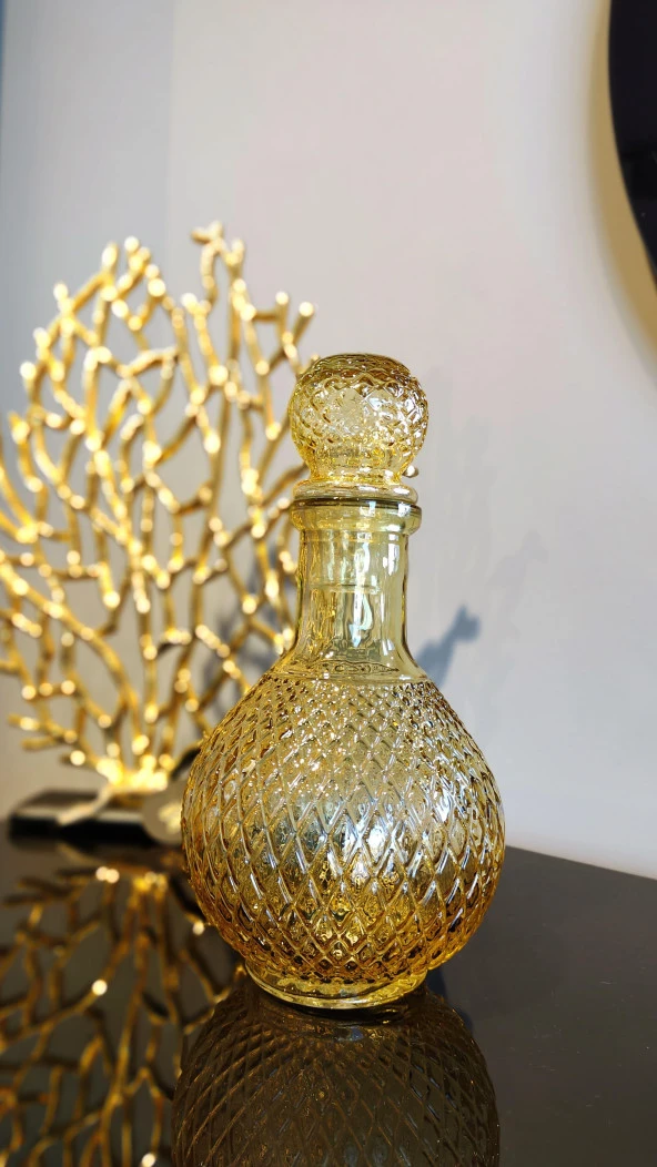 Selim Fusion Yuvarlak Dekoratif Şişe Sarı 230SRI13CM - 2