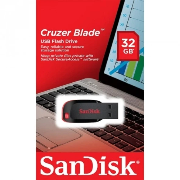 Sandisk 32GB USB Flash Bellek Cruzer Blade SDCZ50-032G-B35