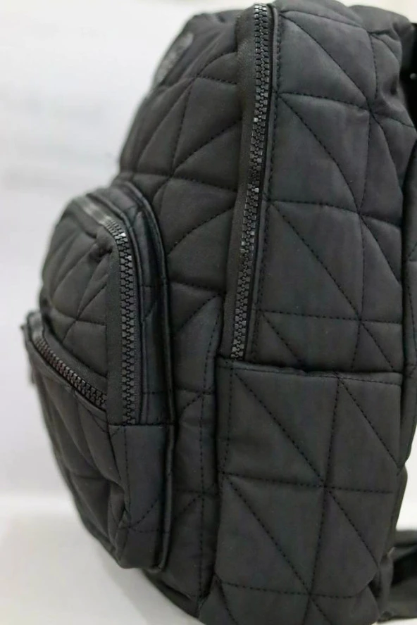 Siyah Renkli 3 Bölmeli Unisex Çok Kullanışlı Hediyelik Sırt Çantası Mls-326 - 3