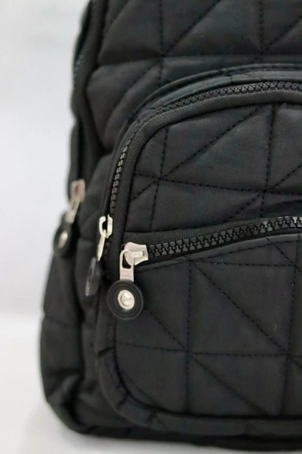 Siyah Renkli 3 Bölmeli Unisex Çok Kullanışlı Hediyelik Sırt Çantası Mls-326 - 4