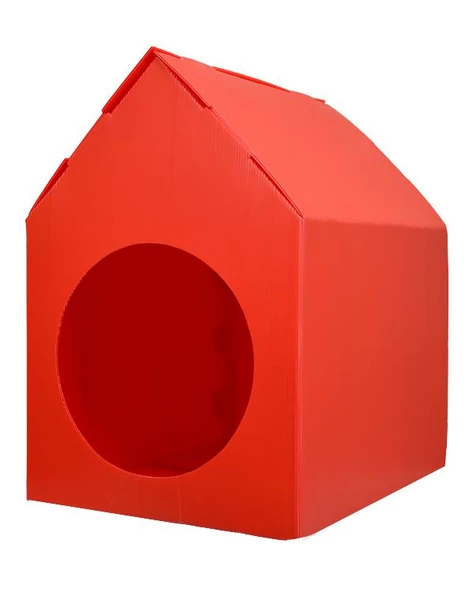 Temel Özel Üretim Plastik Kedi Evi Kırmızı - 2