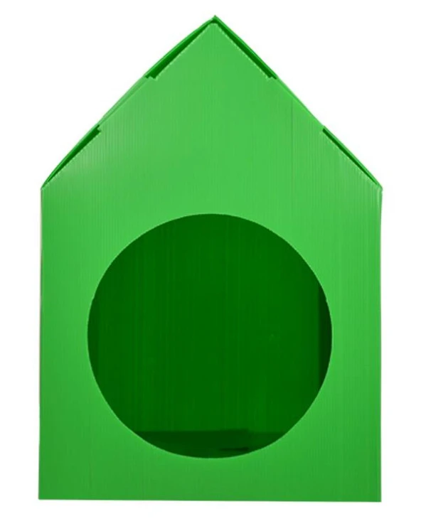 Temel Özel Üretim Plastik Kedi Evi Yeşil