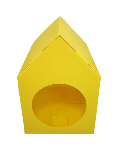 Temel Özel Üretim Plastik Kedi Evi Sarı - 3