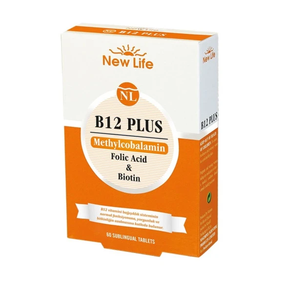 New Life B12 Plus Methylcobalamin 60 Dilaltı Tablet