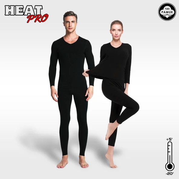 Argeus HeatPro Unisex Siyah Termal İçlik Takım