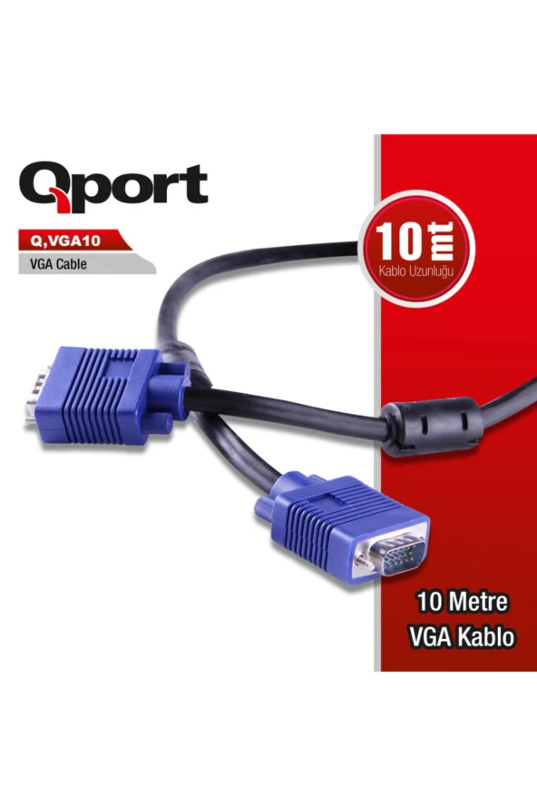 Qport  Q-vga10 10 Metre Vga Kablo