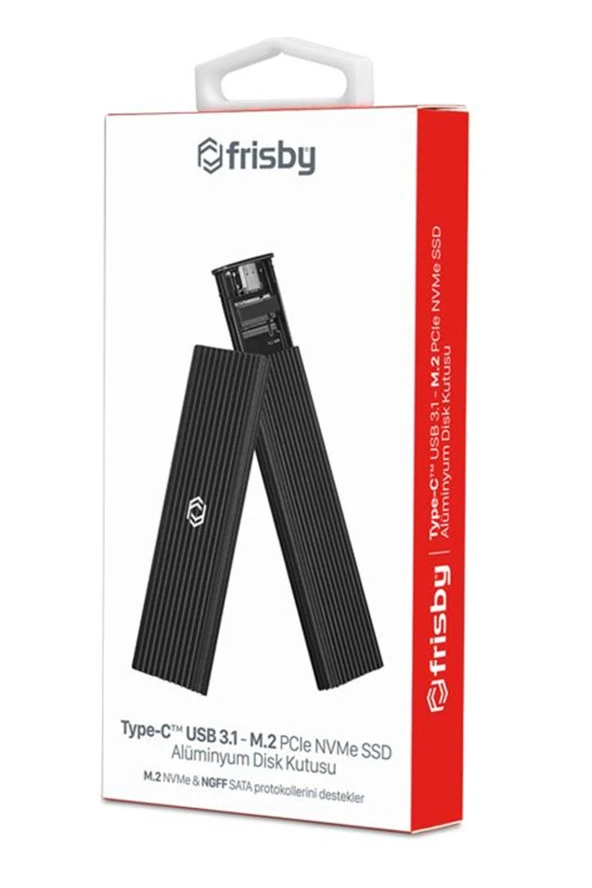 FRISBY  Fhc-m2305 Type-c Usb 3.1 - M.2 Pcıe Nvme Ssd Alüminyum Disk Kutusu