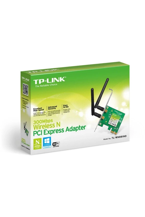 TP-LINK  Tl-wn881nd 300 Mbps N Kablosuz 2x2dbi Değiştirilebilir Antenli Pcı Express Adaptör - 2