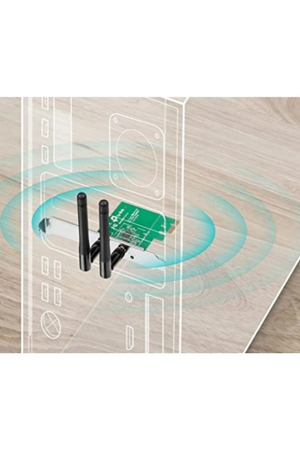 TP-LINK  Tl-wn881nd 300 Mbps N Kablosuz 2x2dbi Değiştirilebilir Antenli Pcı Express Adaptör - 4