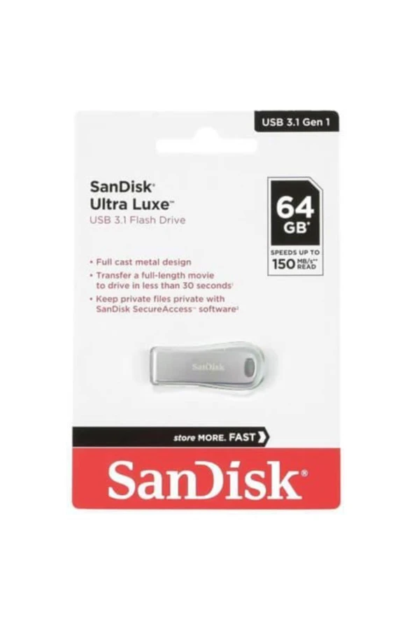 SanDisk  64gb Ultra Luxe Usb 3.1 Flash Bellek (sdcz74-064g-g46)