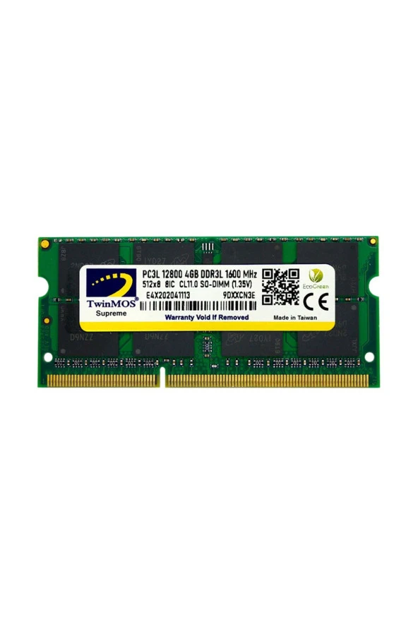 TwinMOS Mdd3l4gb1600n, 4gb, Ddr3, 1600mhz, 1.35v Notebook Ram